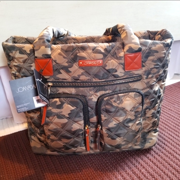 Joan & David Bags New Joan David 2 Diamond Quilted Nylon Camo
